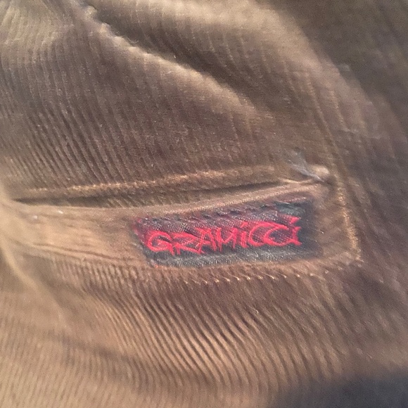 Gramicci Cropped Corduroy Loose Tapered Ridge Pants - Deep Brown - Picture 4 of 5